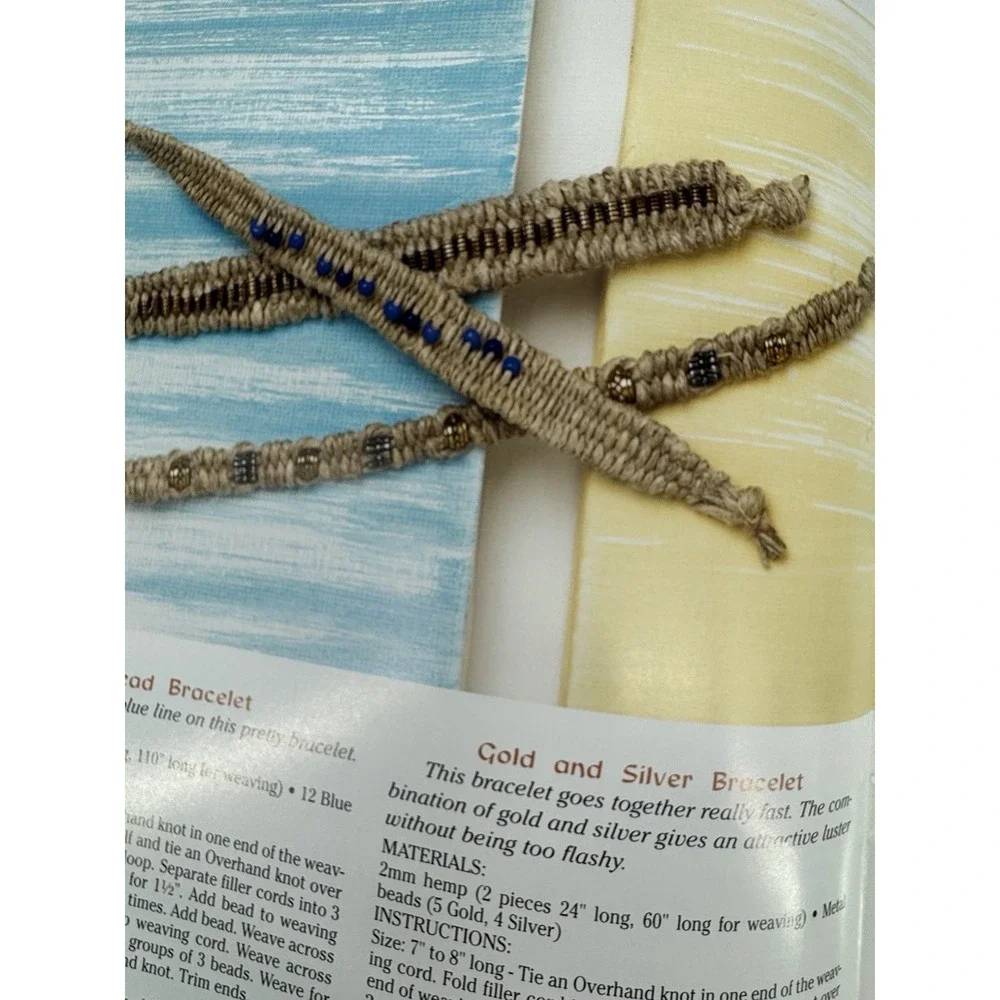 Hemp‎ Jewelry Making Book Macrame Beading Patterns DIY Craft Guide